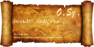 Oszkó Szófia névjegykártya